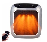 Mini Plug In Ceramic Heater, 30S Rapid Heating, Ptc Ceramic Element, Adjustable Thermostat & 12H Timer, Safe Wall Outlet Heater for Bedroom, Office, Home