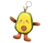 Mini Pluse Force Avocado - Small Avocado Soft Pendant, Pluxed Avocado, Plush Key Ring Decoration, Cartoon Avocado Doll | Cute Plush Keys Race For Bags, Bags Mai, Multicolored, chaîne d'argent