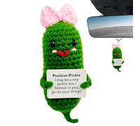 Mini Plush Figures Funny Cucumber Doll - Christmas Positive Potato | Funny Crochet Positive Pickle Knitting Doll, Emotional Support, Funny Plush Toy Birthday The Best Friends