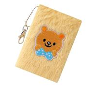 Mini Plush Notebook With Keychain - Cute Portable Pocket Journal, Small Faux Diary For School, Work And Travel, A7 Small Notepad With 100-200 Pages, 10.5x7.5cm