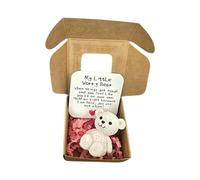 Mini Plush Teddy Bear in Box with Inspirational Card 3 Colors,Pocket Bears Handmade Inspirational Cards Sympathy Gift,Motivational Heartwarming Gifts for Lovers Friends Family