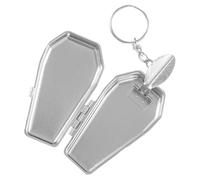 Mini Pocket Ashtray Coffin Shaped Stainless Steel Silver