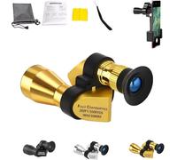 Mini Pocket Binoculars (1000x20): Pocket-Large + Smartphone Clip - Perfect for Outdoor Explorations, Corner Metal Telescope, Waterproof High Powered Easy Focus Binocular (Gold, Basic styles)