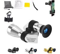 Mini Pocket Binoculars (1000x20): Pocket-Large + Smartphone Clip - Perfect for Outdoor Explorations, Corner Metal Telescope, Waterproof High Powered Easy Focus Binocular (Silver, Upgraded version)