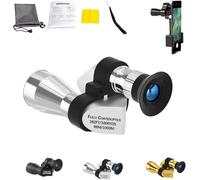 Mini Pocket Binoculars (1000x20): Pocket-Large + Smartphone Clip - Perfect for Outdoor Explorations, Corner Metal Telescope, Waterproof High Powered Easy Focus Binocular (Silver, Basic styles)