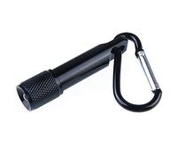 Mini Pocket LED Flashlight Torch with Carabiner Clip Keychain Ultra Bright Portable Sports Lamp for Kids Child Outdoor Hiking Biking Camping Cycling Emergency (Black)