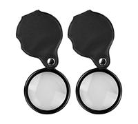 Mini Pocket Magnifier,Folding Pocket Magnifying Glass,10X Folding Pocket Magnifier with Cortical Protective Cover for Reading, Crafts, Science Class, Hobby, Jewelry(2 Packs)