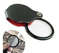 Mini Pocket Magnifier,Folding Pocket Magnifying Glass,10X Folding Pocket Magnifier with Cortical Protective Cover for Reading, Crafts, Science Class, Hobby, Jewelry(2 Pack)