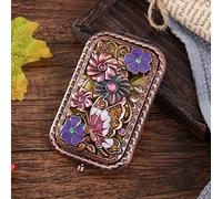 Mini Pocket Mirror, Retro Hand Mirror, Flower Mirror, Portable Double-Sided Cosmetic Mirror, Antique Folding Pocket Mirror, for Women, Girls, Women, Cosmetics, Hairstyle, Birthday Party Gift (C)