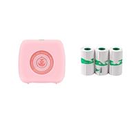 Mini Pocket Printer Multi Functional Photo Picture Bill Note Printer Label Maker Add 3White Note (Color : PK 3White Note)