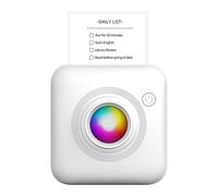 Mini Pocket Printer Portable 58mm Thermal Printer hine Wireless BT Connection for Picture Label DIY Handcraft List Memo Notes Journal Receipt Paper Instant Sticker with 1 Roll Thermal Paper&10