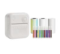 Mini Pocket Printer Portable Thermal Instant Photo Printing Label Maker Machine BT Wireless Connect Compatible with Android or iOS APP Support Receipt Label Memo Sticker Notes Lists Scrapbook DIY