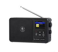 Mini Pocket Radio, Versatile Portable ABS Internet Radio With FM And DAB+ Built-in Clock Sleep Timer For Outdoor Activities Travel, Black 22 * 13 * 7CM