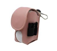 Mini Pocket Storage Golf Balls Bag Pouch Golf Tee Holder with Belt Clip, Water-Resistant PU Leather Golf Accessories(Pink)