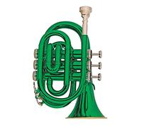 mini pocket trumpet Mini Trumpet Standard Brass Green Color Tone Bb Pocket Trumpet Pocket Trumpet