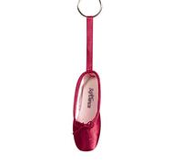 Mini Pointe Shoe Keyring - Pink, red, gold, silver, black, purple, hot pink, lilac, blue, burgundy (Burgundy)