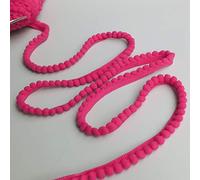 Mini Pom Pom Bobble Plain Trim - 22 Colours (Cerise) 10 Metres