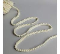 Mini Pom Pom Bobble Plain Trim - 22 Colours (Cream) 10 Metres