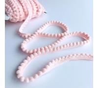 Mini Pom Pom Bobble Plain Trim - 22 Colours (Light Pink) 10 Metres