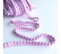 Mini Pom Pom Bobble Plain Trim - 22 Colours (Lilac) 10 Metres
