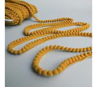 Mini Pom Pom Bobble Plain Trim - 22 Colours (Mustard Yellow) 10 Metres
