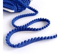 Mini Pom Pom Bobble Plain Trim - 22 Colours (Royal Blue) 10 Metres
