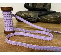 Mini Pom pom Bobble Trim Fringe Pompom Trimming - 5mm Size - 23 Colours (Sold by The metre) #E (Lilac)