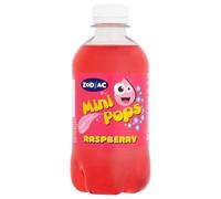 Mini Pop Assorted Flavoured Soft Drinks Sugar-Free 330ml each Bottles 24 or 12 Pack Cola, Lemonade, Dandelion & Burdock, Orange, RaspBerry, Bubble Gum (12 Bottles, Raspberry)