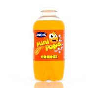 Mini Pop Assorted Flavoured Soft Drinks Sugar-Free 330ml each Bottles 24 or 12 Pack Cola, Lemonade, Dandelion & Burdock, Orange, RaspBerry, Bubble Gum (24 Bottles, Orange)