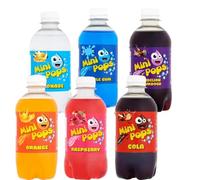 Mini Pops 330ml Sugar Free Soft Drink Bottles - Variety Flavours - Colla, Lemonade, Orange, Raspberry, Bubblegum, Dandelion & Burdock - Zic (12 x Bottles, Random Mixed Mini Pops)