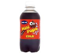 Mini Pops Sugar Free Fizzy Soft Drinks 330ml Bottles - Assorted Flavours - Bulk Pack of 12 or 24 - Kids & Family Friendly Carbonated Beverages (24, Cola)