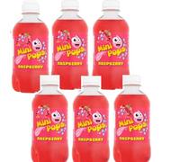 Mini Pops Sugar Free Orange,Col la,Raspberry,Lemonade,Dandelion & Burdock Soft Drink Bottles 330ml - zdc (12 x Bottles, Raspberry)