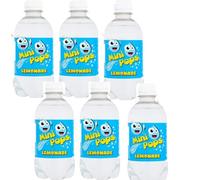Mini Pops Sugar Free Orange,Col la,Raspberry,Lemonade,Dandelion & Burdock Soft Drink Bottles 330ml - zdc (12 x Bottles, Lemonade)