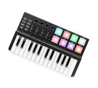 Mini Portable 25-Key USB Keyboard And Drum Pad Controller Keyboard Piano Controlador Digital Piano Keyboard Piano for Beginner (Color : 02)