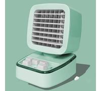 Mini Portable Air Conditioner 3 Wind Speeds LED Night Light Desktop Water Cooled Cooling Fan Air Cooler for Home Office Bedroom, Desert Camel,3.35 * 4.13 * 4.92 IN(Mint Green)