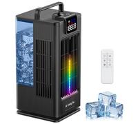 Mini Portable Air Conditioner Cooler: 2000ml Air Cooling Fan with 120°Oscillating - 3 Mist Modes & 4 Speeds, RGB Night Light, 1-8H Timer Remote Control - Portable Small AC for Bedroom, Room, Desk