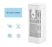 Mini Portable Air Cooler for Desk - USB-C Powered, 3-Speed Quiet Cooling Fan with Hanging Hook & Night Light, ABS Construction, 8.5 x 8.5(NO Battery Life)