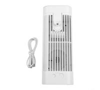 Mini Portable Air Cooler for Desk - USB-C Powered, 3-Speed Quiet Cooling Fan with Hanging Hook & Night Light, ABS Construction, 8.5 x 8.5(2400MAH)