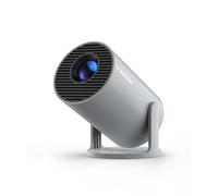 Mini Portable Auto Keystone Projector, 4K/200 ANSI Smart Projector with WiFi 6, BT 5.0, 130 Inch Screen, 180 Degree Rotation, Built-in Android 11.0 Operating System-Grey