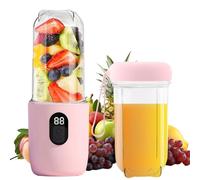 Mini Portable Blender, 400 ml Electric Blender, Rechargeable Juicer Cup, Portable Rechargeable Blender, Mini Portable USB Mixer for Smoothies, Smoothies, Protein Shake and Fruit Juices
