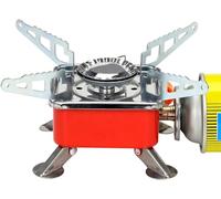Mini Portable Camping Stove - High Efficiency Windproof Folding Small Gas Stove Burner - Foldable Outdoor Camping, Cooking, Backpacking, Road Trip with Carry Bag (Mini Stove)