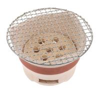 Mini Portable Chal Grill Rustic Brown Ceic BBQ Cact Outdoor Cooking Set with Cooking Grid Garden Barbecue Tool Random Color Perfect for Camping & nics