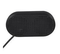 Mini Portable Desktop USB Speaker for PC Laptop, 4ω 1.5w | Plastic Black Finish, Dual Speaker Build, Rounded Corners, No-driver Setup, for Monitor Desk Use