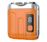 Mini Portable El Ectric Shaver for Men Travel Pocket Foil Shaver USB Rechargeable Water Proof El Ectric Ra Zor for Men Face for Home Car Off Ice Wolf Range 48 (Orange, 5x2.4x5.9cm)