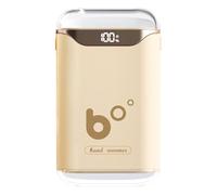 Mini Portable Electric Hand Warmer with Digital Display, 5 Heat Levels and 7 Colors Lighting, 3000mAh Rechargeable Battery; Ideal for Camping, Winter Sports or as C