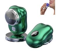 Mini Portable Electric Shaver, Lureza Mini Pocket Size Portable - Electric Shavers Men, Suitable for Home, Car, Travel (Green)
