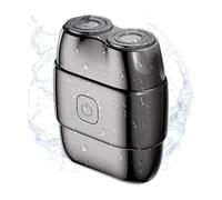 Mini Portable Electric Shaver | Men Shaver | Rotary Double Head Wet Dry Use Lightweight for Facial Shaving Personal Grooming Home Travel