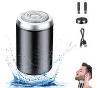 Mini Portable Electric Shaver,Mini Shaver Mini Shavers for Men,Mini Electric Shaver for Men USB Rechargeable Waterproof Electric Razor Suitable for Travel, Comes with 2 Cleaning Brushes