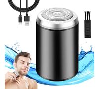 Mini Portable Electric Shaver, Mini Shaver, USB Rechargeable Waterproof Electric Razors, Shaving Machines for Men, Pocket Shaver USB Mini Shavers for Home Travel (Black)