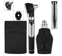 Mini Portable ENT Diagnostic Fiber Optic Otoscope Pocket Kit with Built in 2.5V Halogen Light | Removable Magnifying Lens with 2.5 Fold Magnification | Auriscope Earscope Diagnostic Examination Set